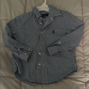 Ralph Lauren Navy and White Checkered Shirt